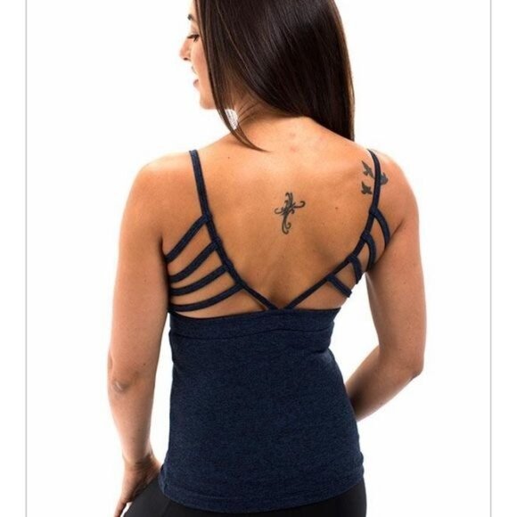 Body Angel Active Wear Candy Top Lot of Two (2) Black Blue Size Medium NWT - Picture 1 of 8